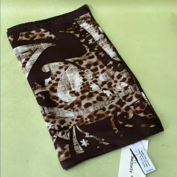 New vintage multicolored Adrienne Landau silk scarf